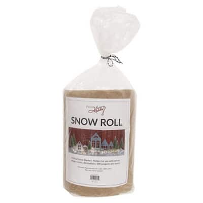 White Cotton Textured Artificial Snow Blanket 9ft Long for Winter Decor - 9' Long