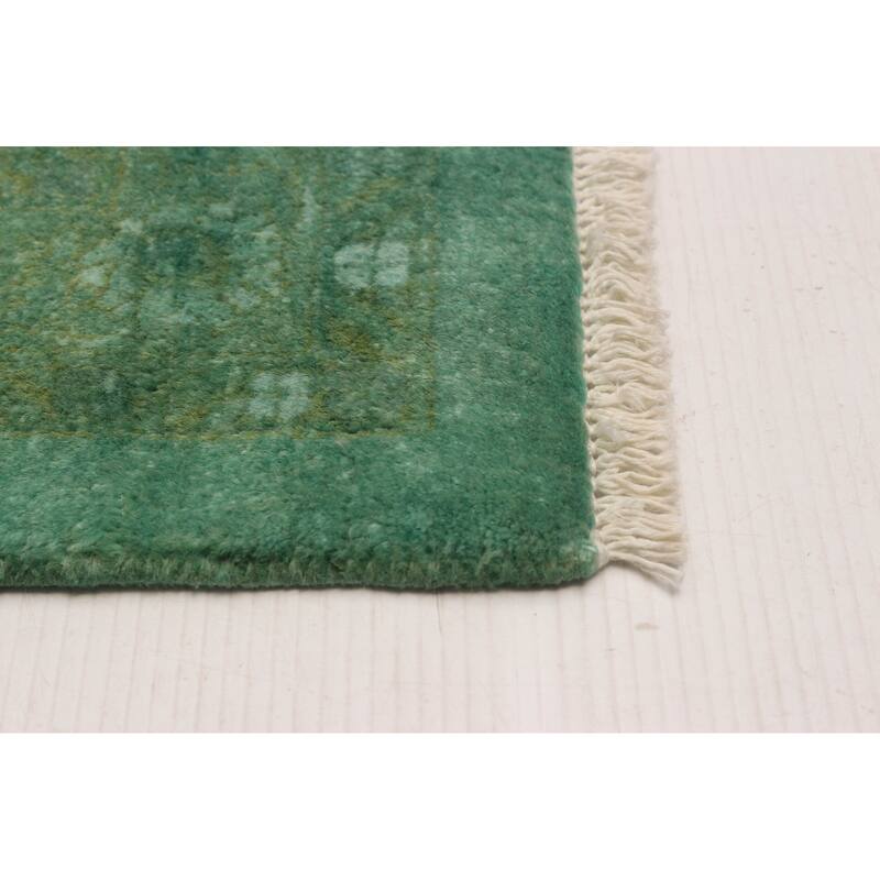 ECARPETGALLERY Hand-knotted Vibrance Mint Wool Rug - 9'0 x 11'10