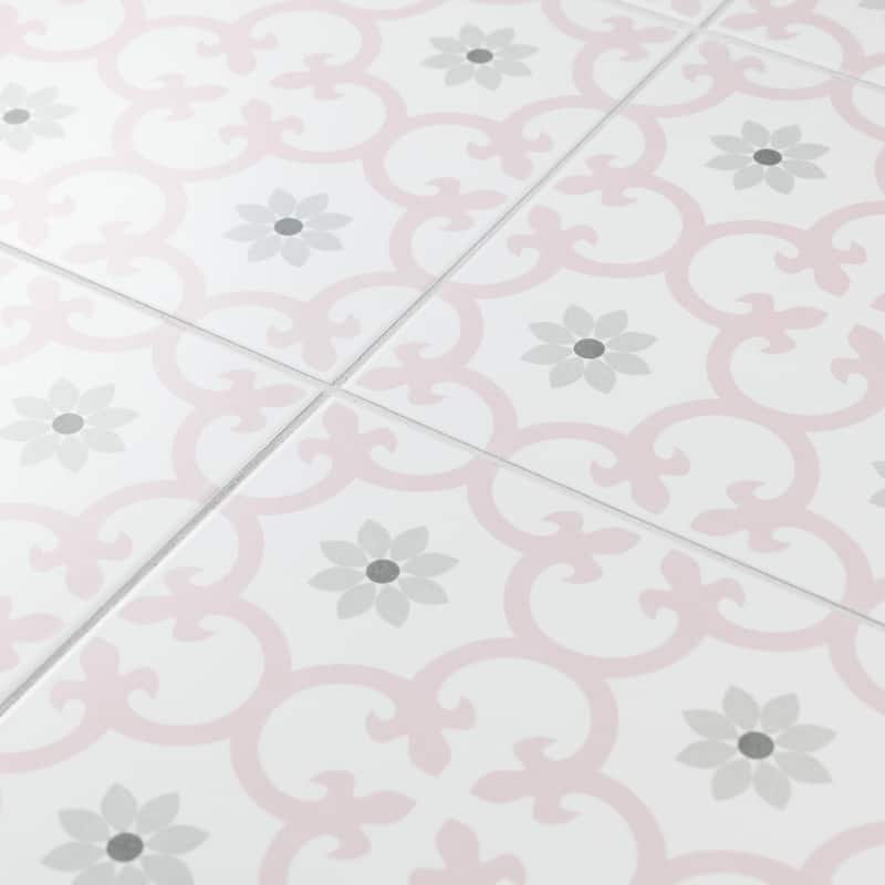 Merola Tile Daria Rose 9-3/4" x 9-3/4" Porcelain Floor and Wall Tile