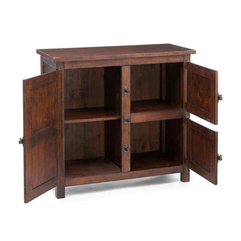 Portland Ice Box Wood Console Table with Replica Hardware