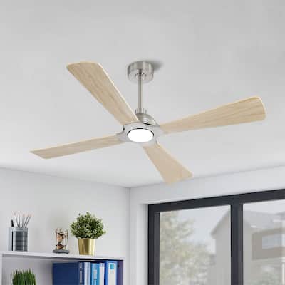 MLiAN 56" 4 Blades Indoor LED Ceiling Fan with Remite Control - 56 inch