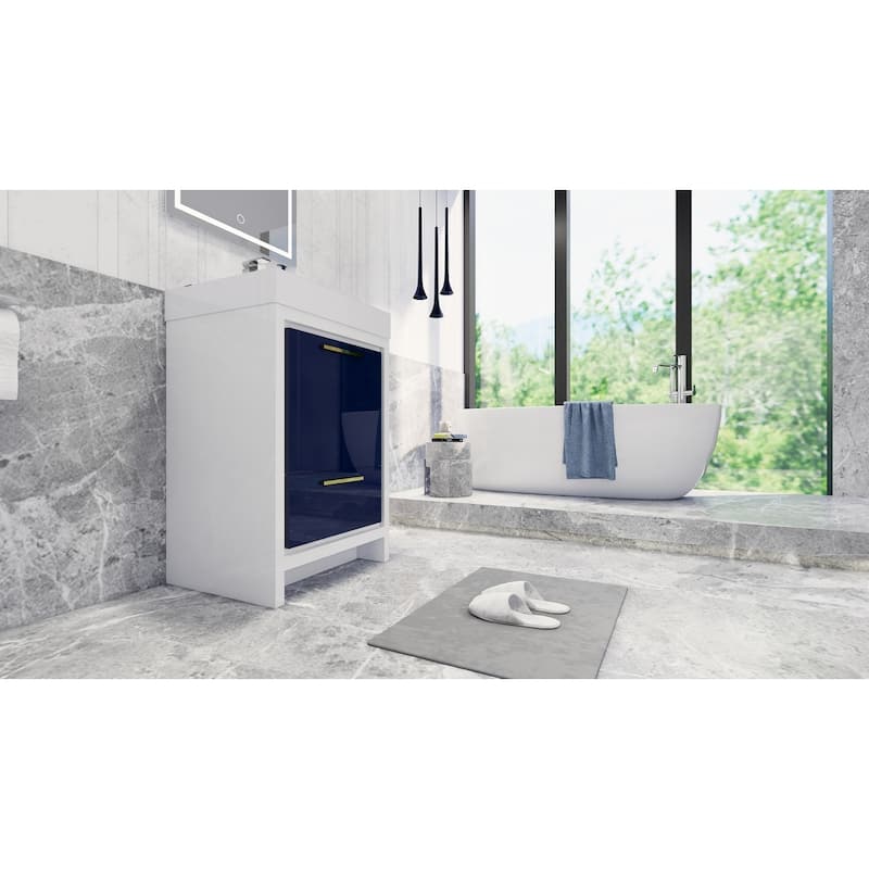 Dove 24'' Freestanding Vanity with Reinforced Acrylic Sink