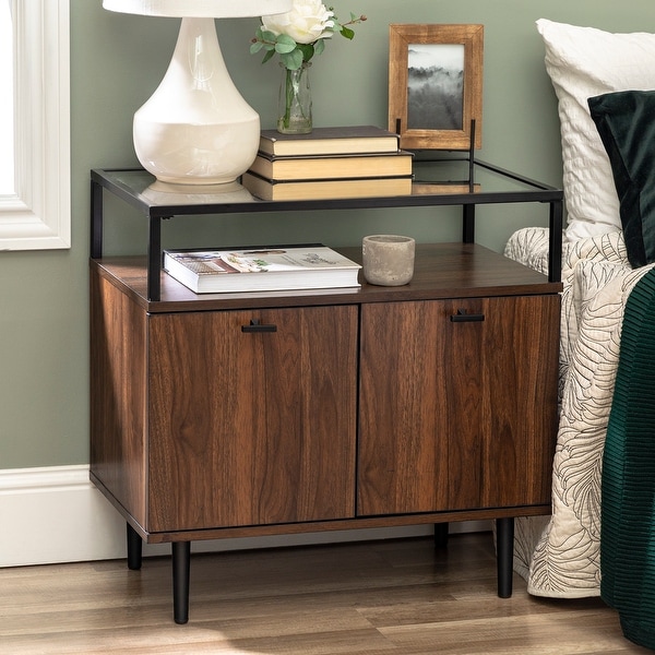 Glass top shop night stands
