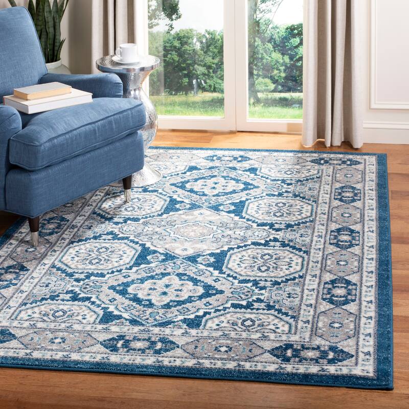 SAFAVIEH Madison Salima Vintage Boho Oriental Rug - 3' x 5' - Navy/Grey - Rectangle
