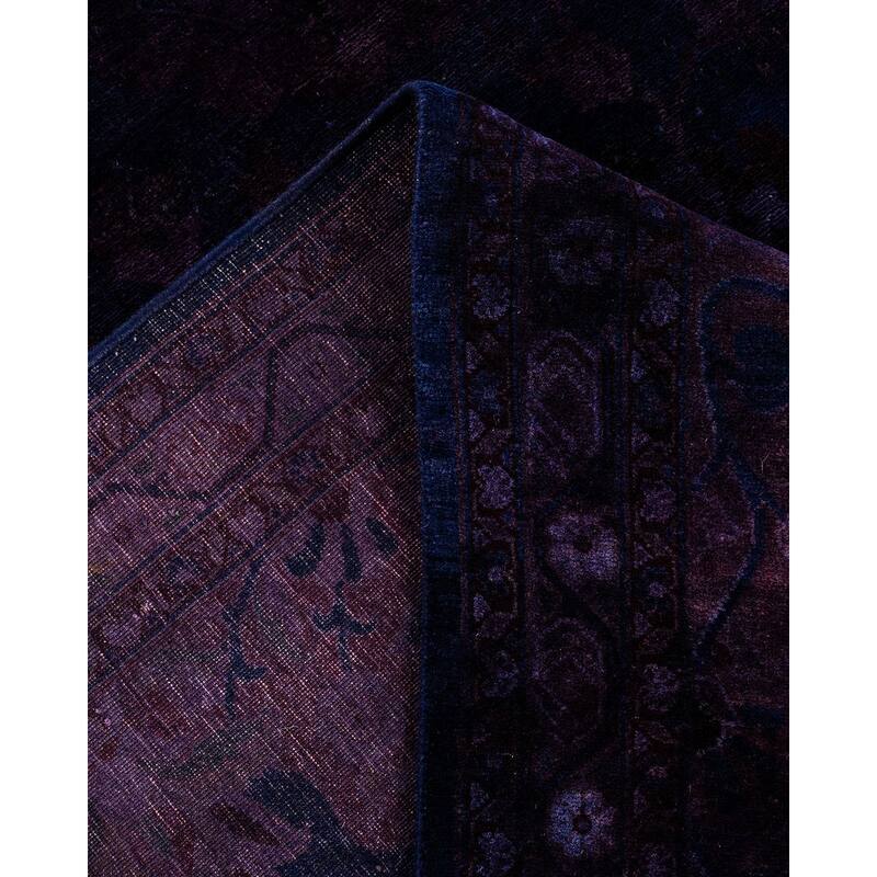 Fine Vibrance One-of-a-Kind Hand-Knotted Area Rug - Navy, 9' 1" x 12' 0" - 9' 1" x 12' 0"