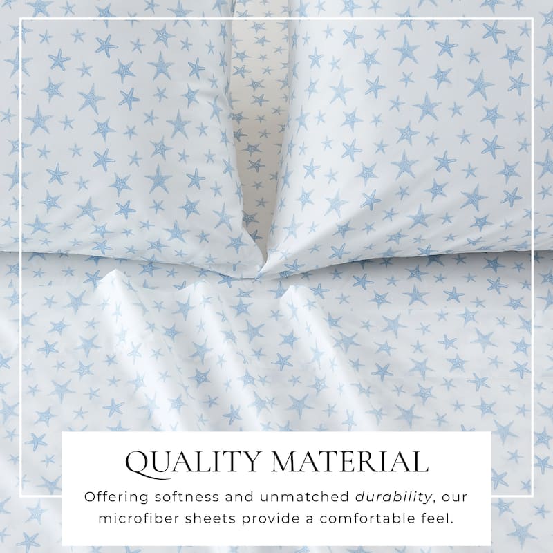 Linery & Co. Ultra-Soft Coastal-Inspired Brushed Microfiber Sheet Set