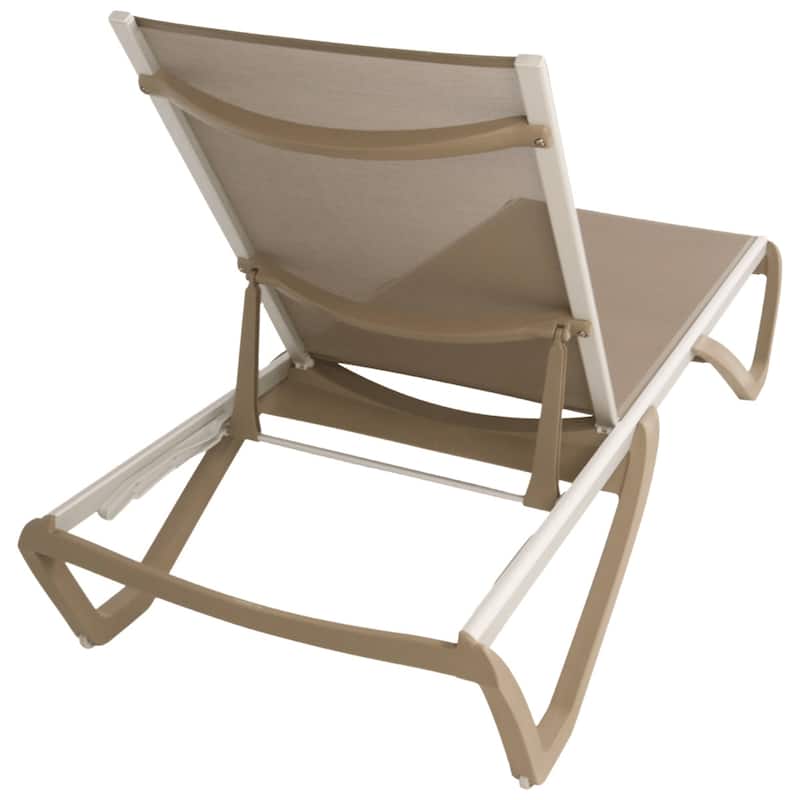 Furnish Theory Seabreeze Deck Patio Sunloungers Lounge Chairs Outdoor Chaise Lounges (Various Frame & Mesh Colors; Set of 2)