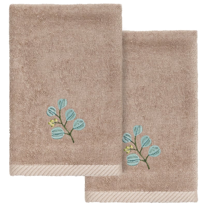 Authentic Hotel and Spa Turkish Cotton Botanica 2 PC Towel Set - Cocoa