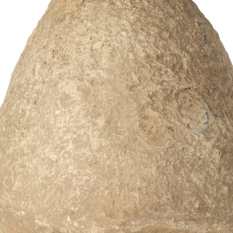 18" Beige Paper Mache Cylinder Table Vase - 12.00