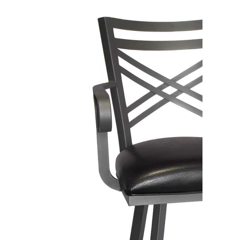 Tempo Furniture Rebecca w/ Arms Swivel 26" Counterstool/30" Barstool by Furnish Theory
