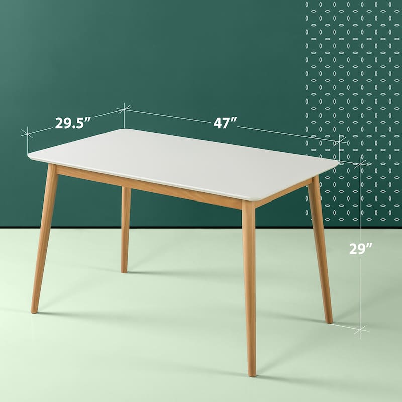 Priage by ZINUS 47" White Wood Dining Table - White
