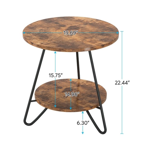 Gold End Table White Round Side Table Nightstand Bedside Table On