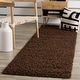 preview thumbnail 27 of 121, SAFAVIEH Athens Shag Ilaha 1.5-inch Thick Rug 2'3" x 8' Runner - Brown - Runner