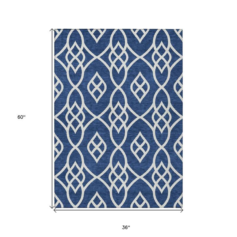 HomeRoots Trellis Transitional Rectangle Outdoor Rug