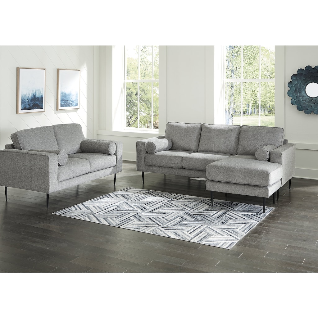 Signature Design by Ashley Hazela Gray 2-Piece Upholstery Package - 85" W x 58" D x 36" H