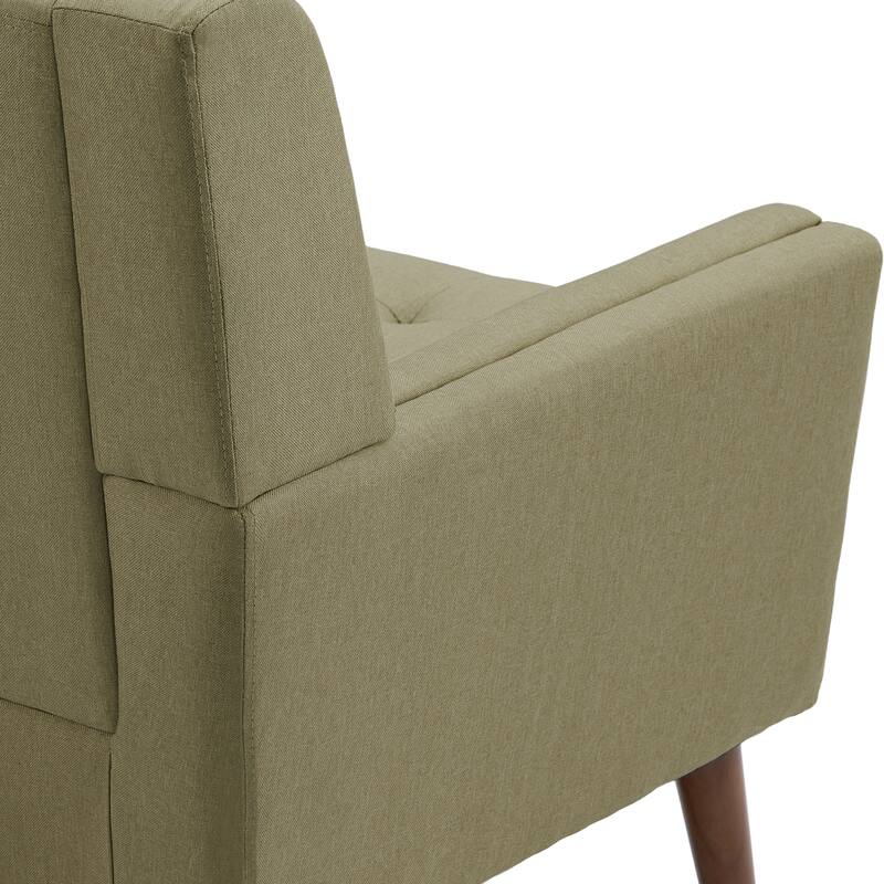 Mid Century Modern Upholstered Linen Accent chairs Armchair