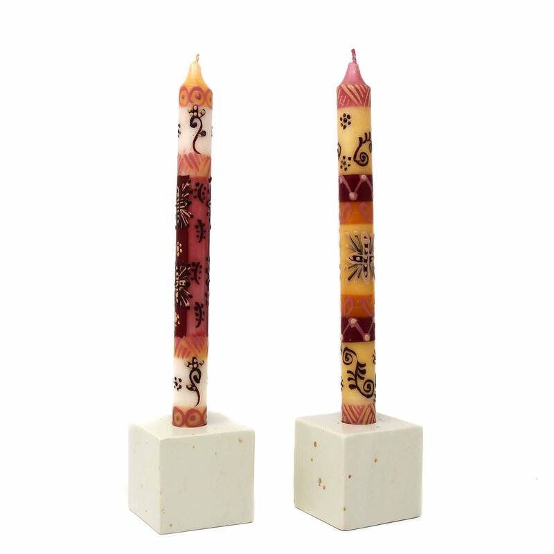 Cube Soapstone Candle Holders Set of 2