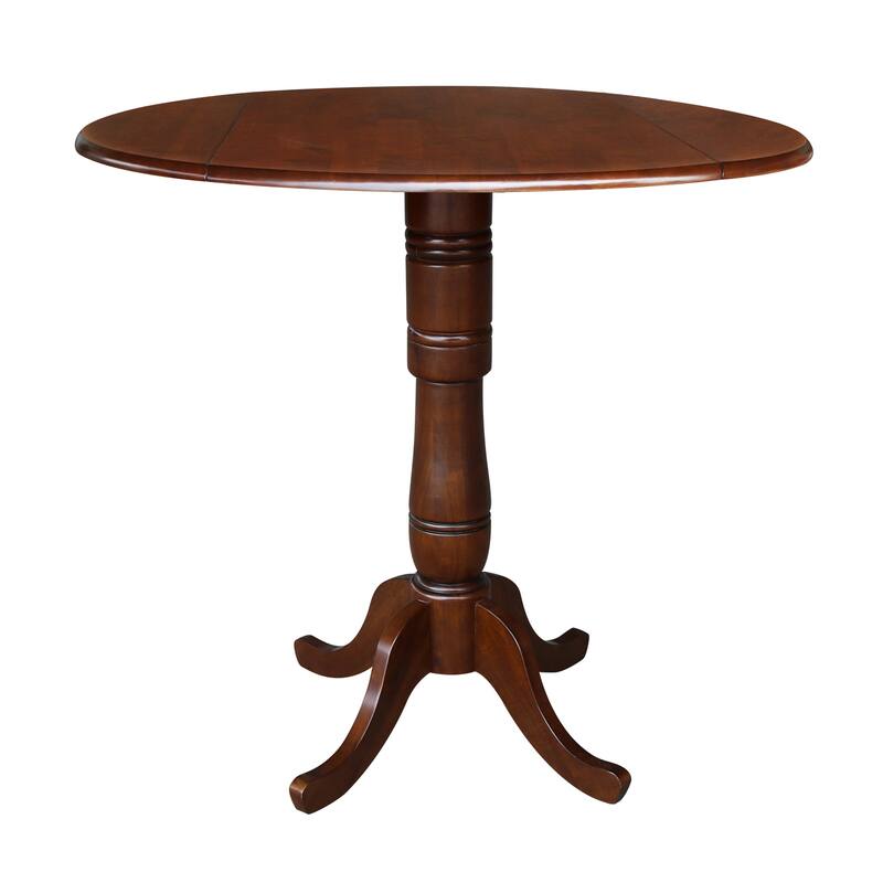 42" Round Top Bar Height Table and Two Stools - Espresso