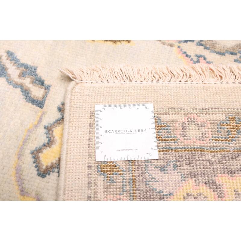 ECARPETGALLERY Hand-knotted Modern Oushak Light Blue Wool Rug - 8'0 x 10'0