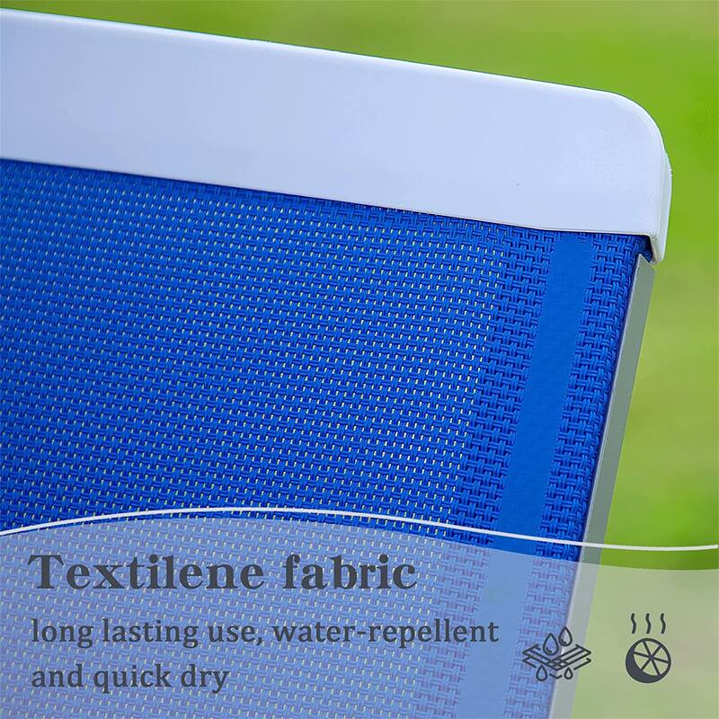 Patio Chaise Lounge Adjustable Aluminum Pool Lounge Chairs with Arm All Weather Pool Chairs for Outside, in-Pool, Lawn