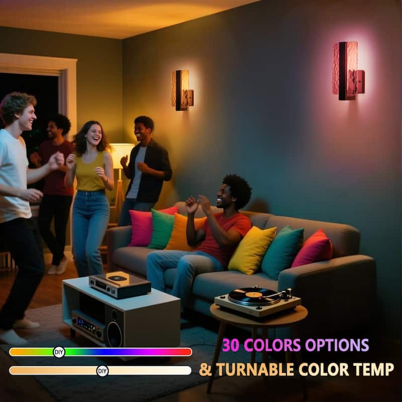 Modern Outdoor LED Wall Lights 2 Packs