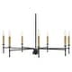 preview thumbnail 1 of 7, Lark 83077 Hux 7 Light 36" Wide Taper Candle Style Chandelier Black