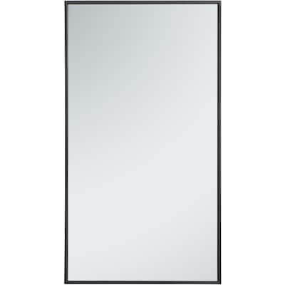 Elegant Lighting Eternity 36" x 20" Rectangular Beveled Metal Framed