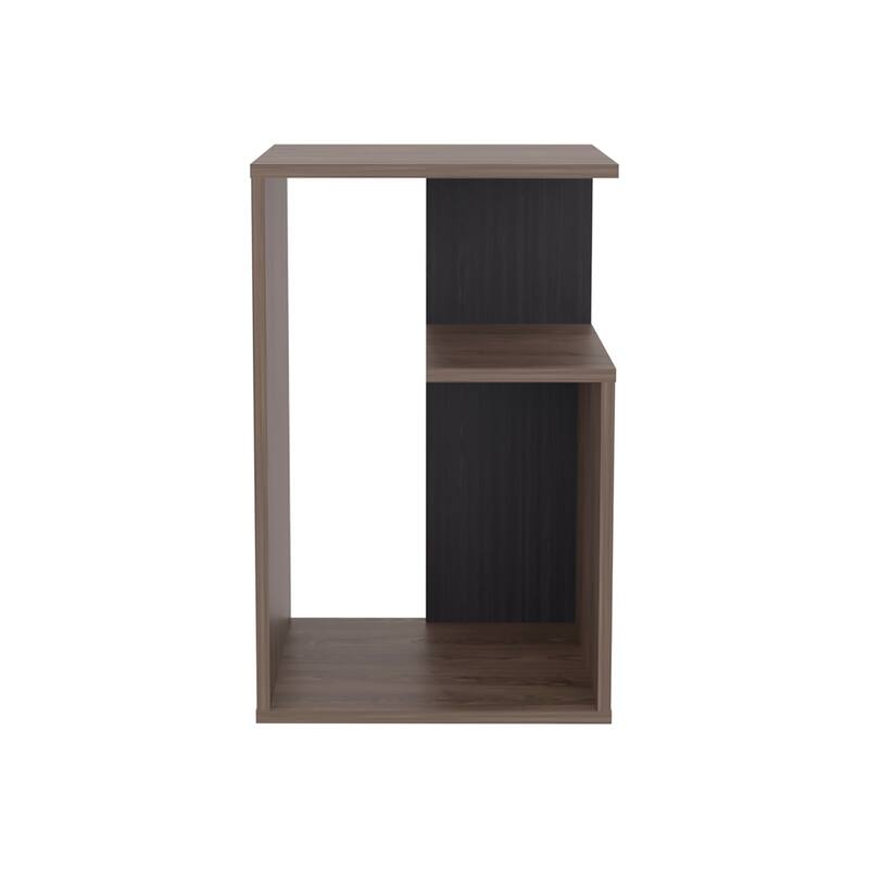 Side Table 25" H, 1 Shelf with durable engineered wood construction,easy to assemble
