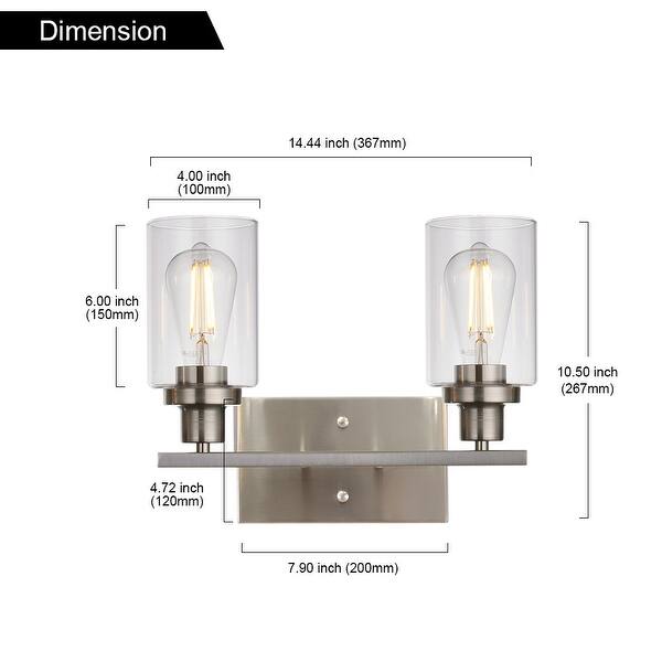dimension image slide 2 of 3, Modern Bathroom Lights Fixture Vanity Lighting