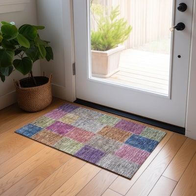 Machine Washable Indoor/ Outdoor Chantille Vintage Oriental Rug