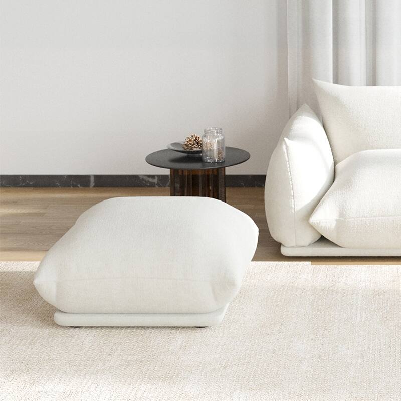 Chenille Fabric Upholstered Ottomans