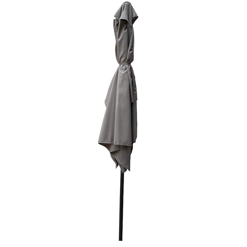 9' Outdoor Patio Market Umbrella with Push Button Tilt and Crank