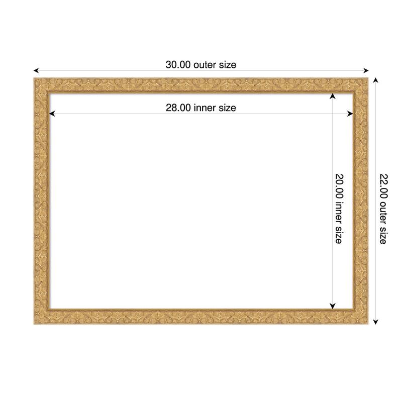 Lila Framed Dry Erase Magnetic Board - 30 x 22 in - Lila Gold