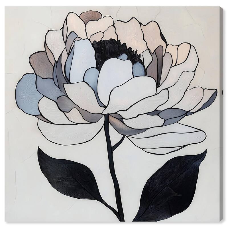 Gray Scale Flower II Canvas by Art Remedy, Gallery Wrapped - 40" x 40"