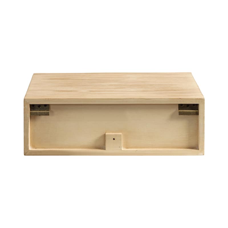 Kate and Laurel Ori Floating Side Table Rattan