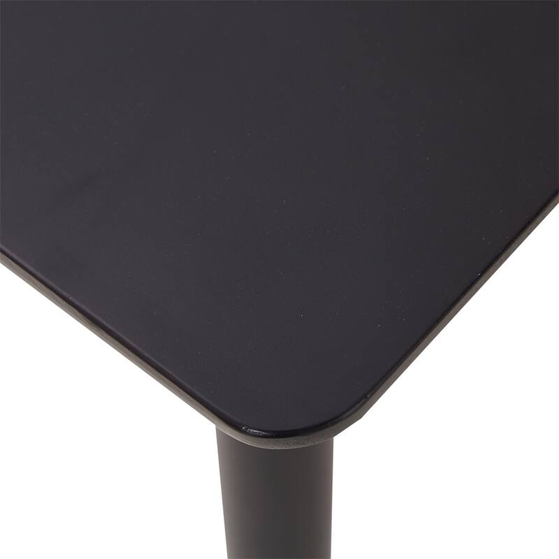 47-inch Dining Table Black Solid Wood Kitchen Table Dining Table