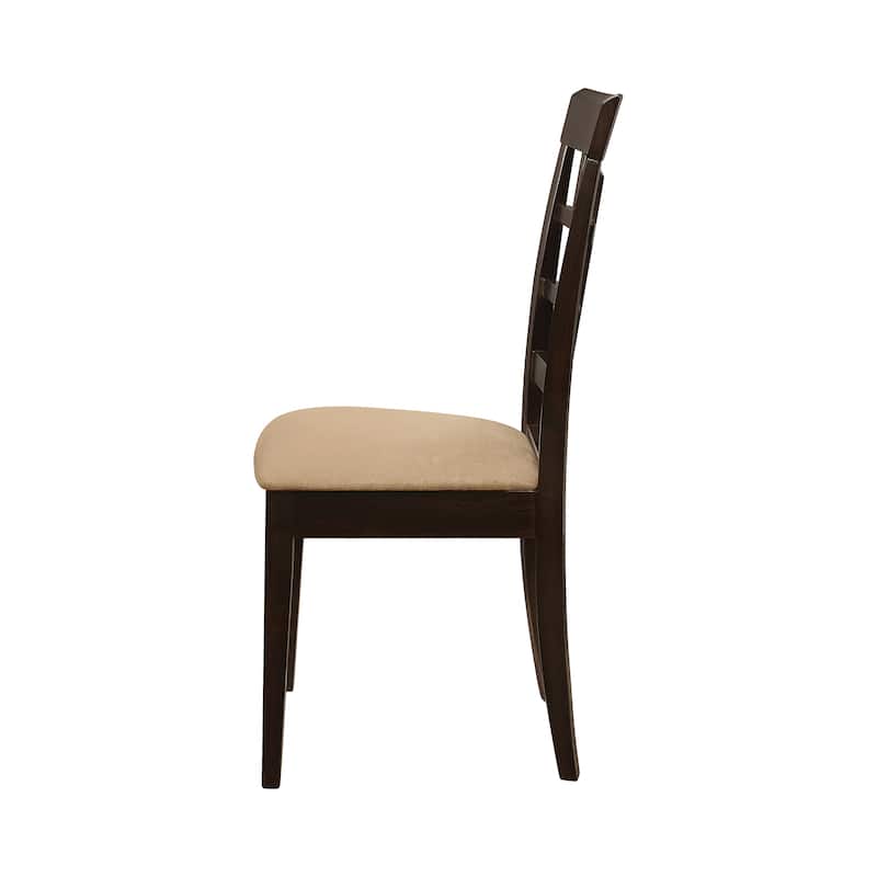Hazelton Beige and Cappuccino Padded Seat Dining Chairs (Set of 6)