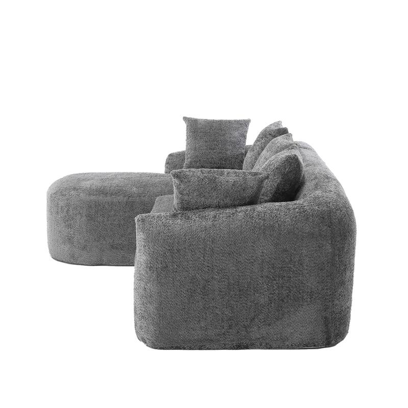 Living Room Oversized Comfy Boucle Sofa