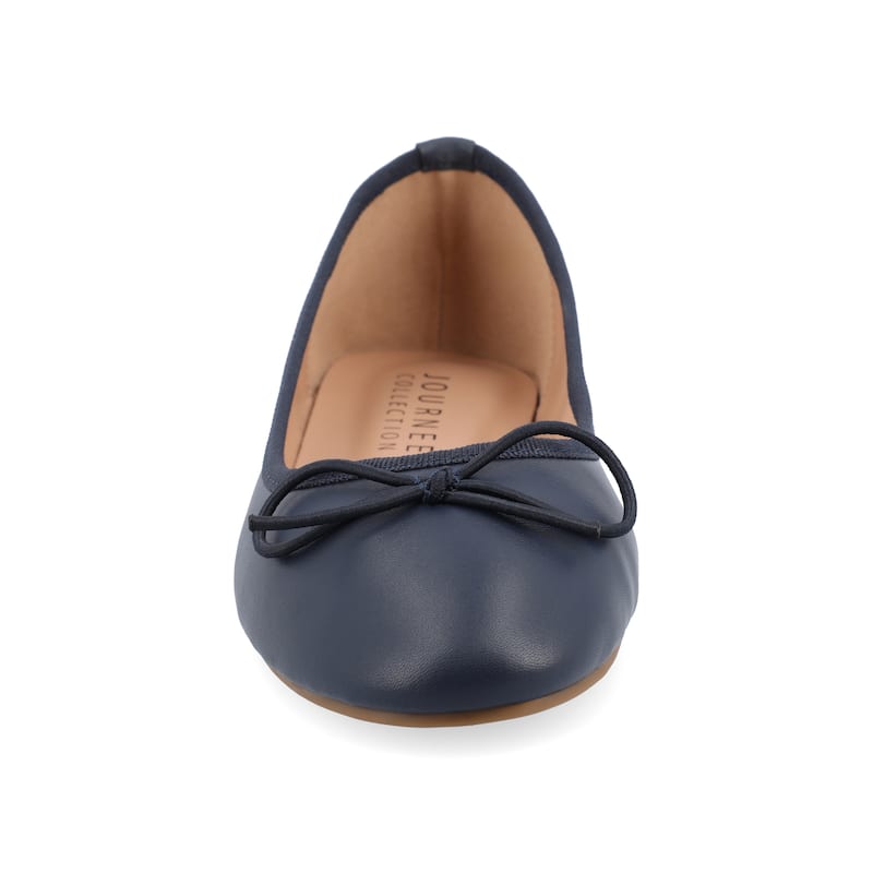 Journee Collection Women's Vika Slip On Round Toe Ballet Flats - Medium - Navy - 7.5