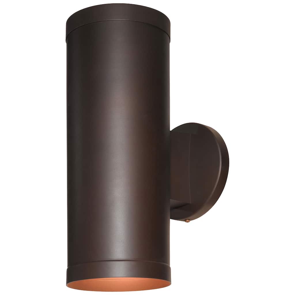 Access Lighting Poseidon - 2-Light Wet Location Wallwasher - Bronze Finish - Clear Glass Shade - Incandescent