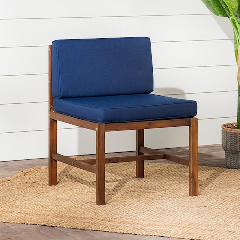 Middlebrook Modular Acacia Frame Armless Chair