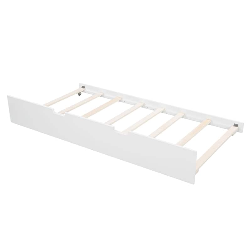 Wooden Daybed with Trundle Bed, Sofa Bed for Bedroom or Living Room