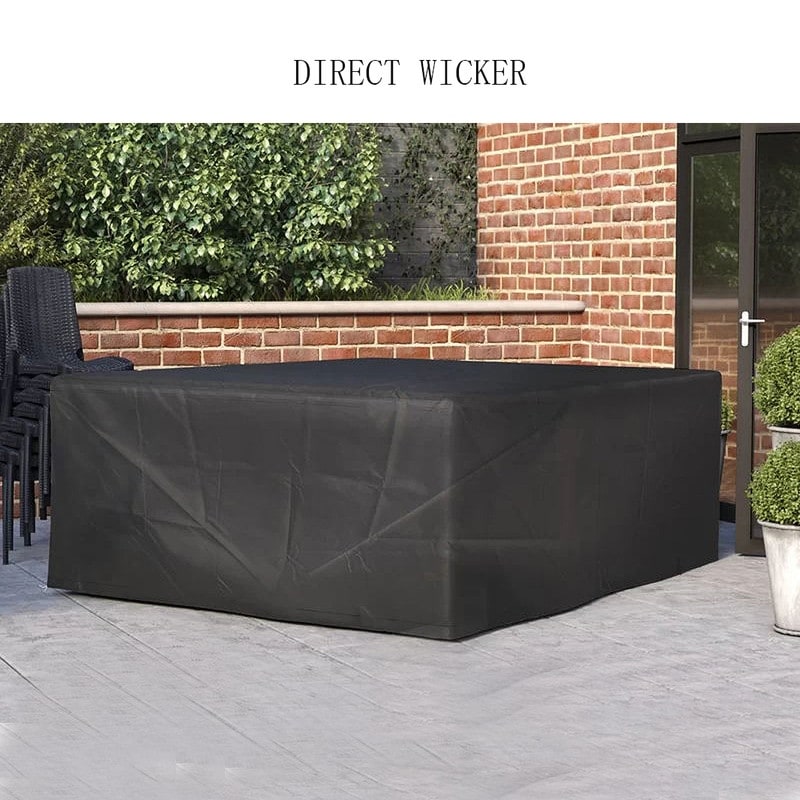 Waterproof Table Chairs Set Cover Patio Garden Outdoor Funiture Sun Shade Black 