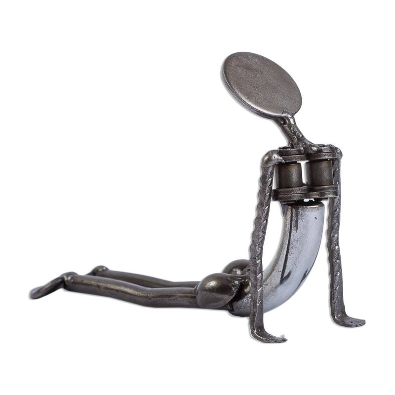 NOVICA Cobra Pose I, Recycled auto parts sculpture