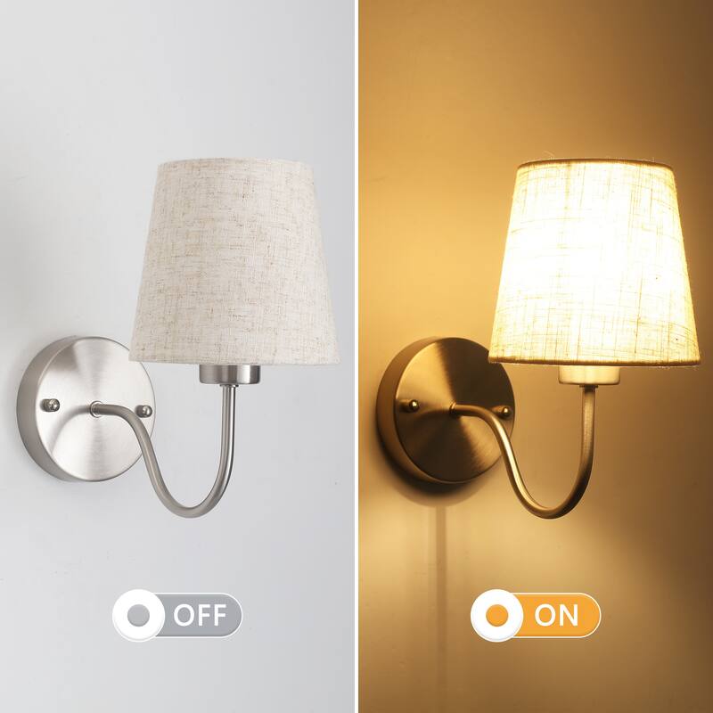 Modern Gold 2-Light Bathroom Vanity Lights, Classic Dimmable Bath Sconce Wall Light - 10.04'' H X 10.78'' W
