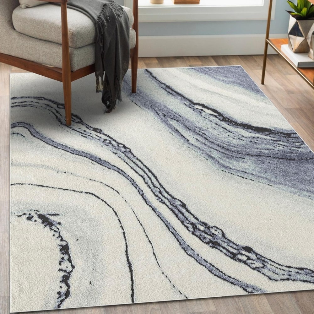 Luxe Weavers Modern Abstract Marbled Area Rug, Indoor Carpet