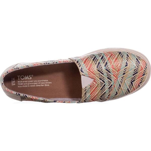 Shop Toms Avalon Casual Slip On Sneakers Natural Multi 9 5 Us