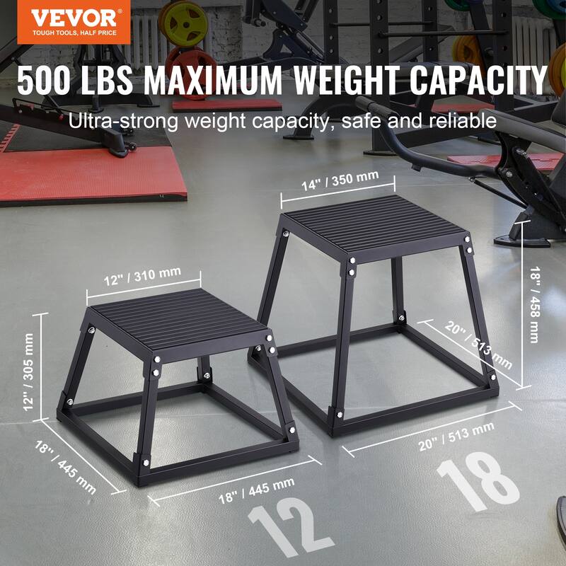 VEVOR Plyometric Jump Boxes,Platform and Jumping Agility Box,Conditioning Strength Training On