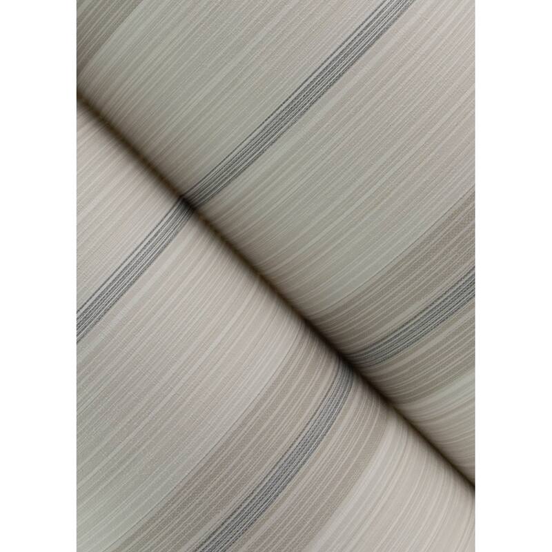 Chris Loves Julia x A-Street Prints Ames Grey Linen Stripe Wallpaper