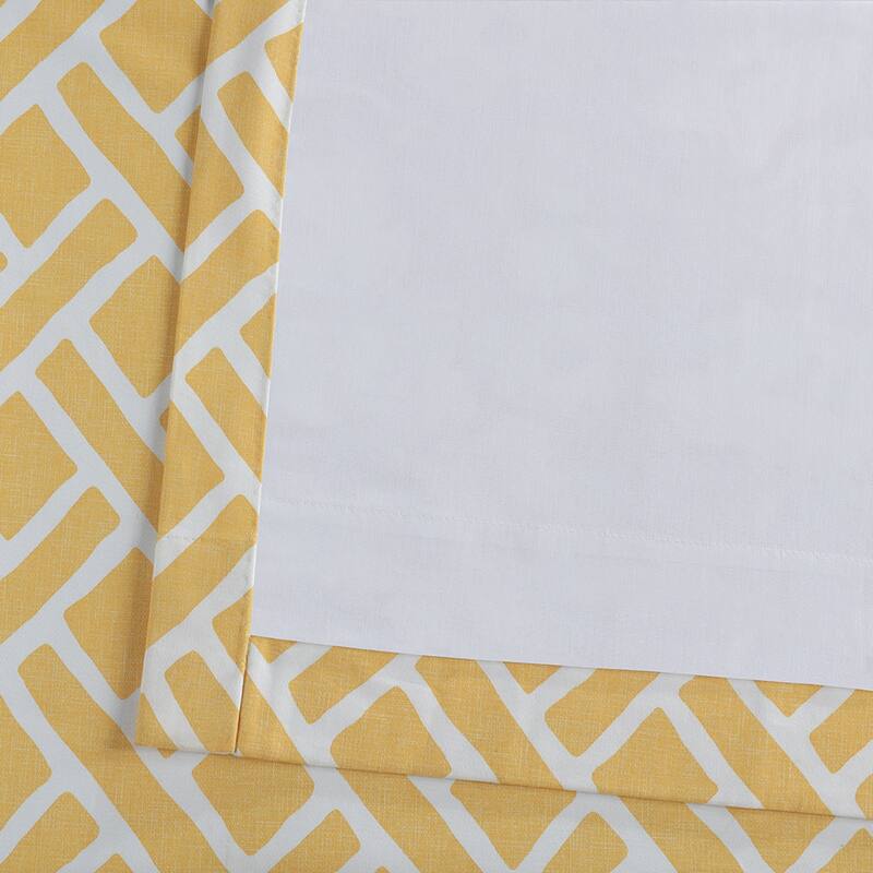 Exclusive Fabrics Martinique Geo Contemporary Cotton Room Darkening Curtain (1 Panel)